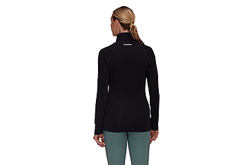 Image of Mammut Aenergy Light ML Half Zip Pull Jacket - Womens, Black, L, 1014-05531-0001-115