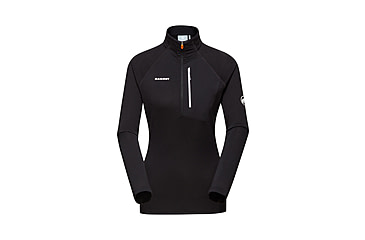 Image of Mammut Aenergy Light ML Half Zip Pull Jacket - Womens, Black, L, 1014-05531-0001-115