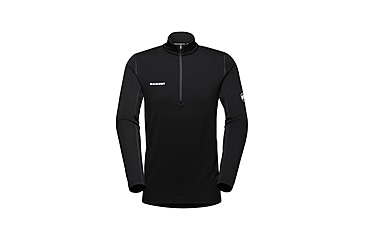 Image of Mammut Aenergy ML Half Zip Pull Top - Men's, Black, Large, 1016-01100-0001-115