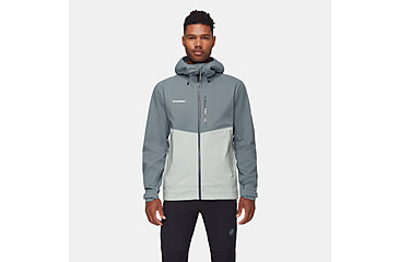 Image of Mammut Alto Guide HS Hooded Jacket - Mens, Silver Sage/Strata, 2XL, 1010-29561-1303-117