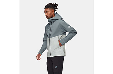 Image of Mammut Alto Guide HS Hooded Jacket - Mens, Silver Sage/Strata, 2XL, 1010-29561-1303-117