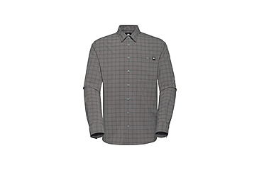 Image of Mammut Lenni Longsleeve Shirt - Mens, Steel-Black, M, 1015-01461-00722-114