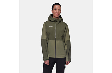Image of Mammut Linard Guide HS Hooded Jacket - Womens, Marsh/Dark Marsh, Large, 1010-30970-40300-115