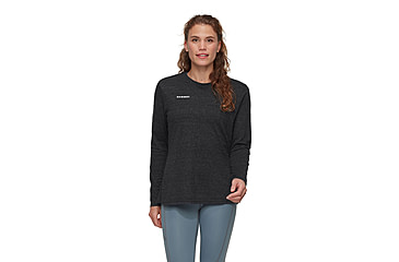 Image of Mammut Massone Light Longsleeve T-Shirt - Womens, Black, S, 1016-01620-0001-113