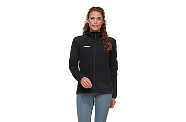 Image of Mammut Massone ML Hooded Jacket - Womens, Black, S, 1014-06200-0001-113