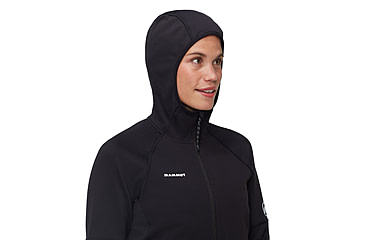 Image of Mammut Massone ML Hooded Jacket - Womens, Black, S, 1014-06200-0001-113