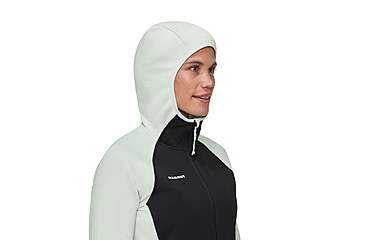 Image of Mammut Massone ML Hooded Jacket - Womens, Silver Sage-Black, L, 1014-06200-1300-115