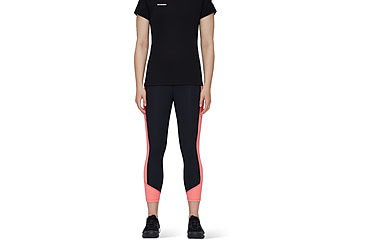Image of Mammut Massone Tights 7/8 Pants - Womens, Black Salmon, Small, 1022-02030-00699-113