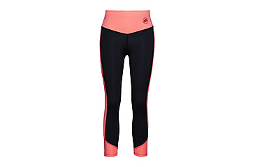 Image of Mammut Massone Tights 7/8 Pants - Womens, Black Salmon, Small, 1022-02030-00699-113