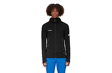 Image of Mammut Taiss Light ML Hooded Jacket - Men's, Black, Large, 1014-04530-0001-115