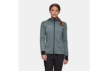 Image of Mammut Taiss Light ML Hooded Jacket - Womens, Strata/Black, Large, 1014-04540-00791-115