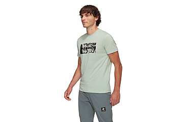 Image of Mammut Trovat Logo T-Shirt - Mens, Silver Sage, S, 1017-06460-1288-113