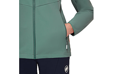 Image of Mammut Ultimate Comfort SO Hooded Jacket - Womens, Dark Jade, Medium, 1011-01960-40236-114