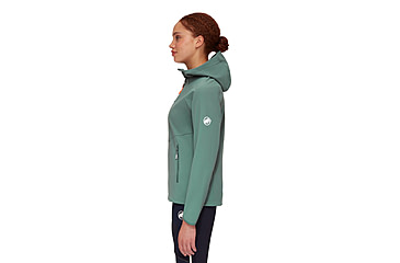 Image of Mammut Ultimate Comfort SO Hooded Jacket - Womens, Dark Jade, Medium, 1011-01960-40236-114
