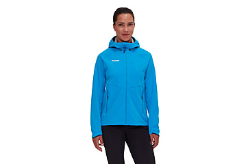 Image of Mammut Ultimate Comfort SO Hooded Jacket - Womens, Glacier Blue, XS, 1011-01960-50589-112