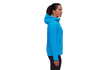 Image of Mammut Ultimate Comfort SO Hooded Jacket - Womens, Glacier Blue, XS, 1011-01960-50589-112