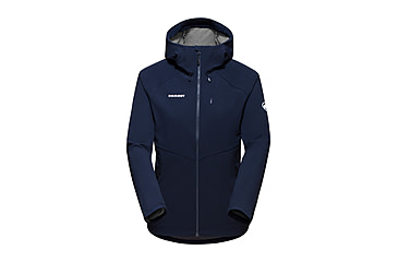 Image of Mammut Ultimate Comfort SO Hooded Jacket - Women's, Marine, Small, 1011-01960-5118-113