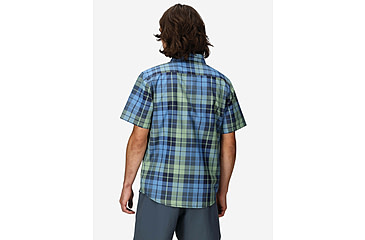 Image of Marmot AirExchange SolarShield Novelty SS Shirt - Mens, Arctic Navy Wayland Plaid, S, M16075-24291S