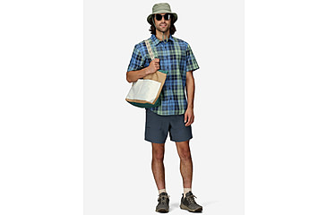 Image of Marmot AirExchange SolarShield Novelty SS Shirt - Mens, Arctic Navy Wayland Plaid, S, M16075-24291S