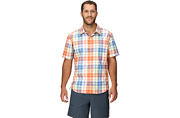Image of Marmot AirExchange SolarShield Novelty SS Shirt - Mens, Pomelo Wayland Plaid, XL, M16075-24293XL