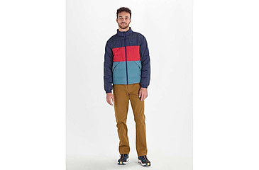 Image of Marmot Ares Jacket - Mens, Arctic Navy/Team Red/Moon River, Large, M15900-23909-L