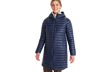 Image of Marmot Echo Featherless Long Jacket - Womens, Arctic Navy Shiny, Large, M15871-20952-L