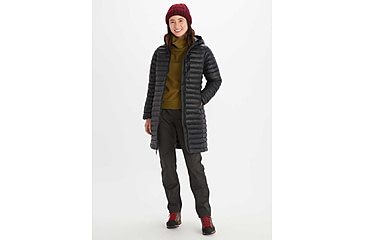 Image of Marmot Echo Featherless Long Jacket - Womens, Black Shiny, Extra SmallMediumaLargeLarge, M15871-20953-XS