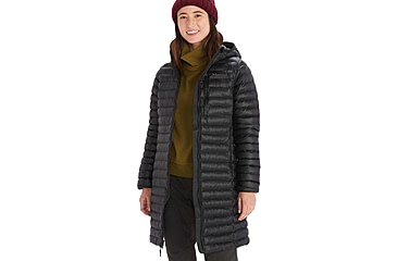Image of Marmot Echo Featherless Long Jacket - Womens, Black Shiny, Extra SmallMediumaLargeLarge, M15871-20953-XS
