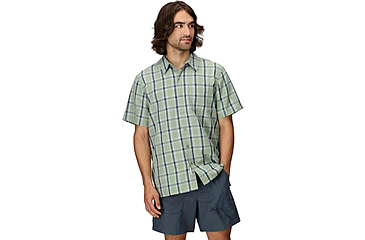 Image of Marmot Eldridge Novelty Classic SS - Mens, Agate Green Oliver Plaid, XL, M10665-24289XL
