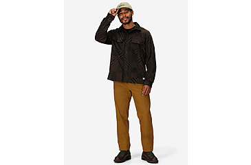Image of Marmot Felton Fleece Long Sleeve Shirt - Mens, Black Patchwork, Medium, 195115350567