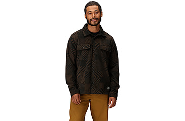 Image of Marmot Felton Fleece Long Sleeve Shirt - Mens, Black Patchwork, Medium, 195115350567