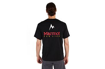 Image of Marmot For Life Short Sleeve Tee - Mens, Black, Large, M15345-001-L