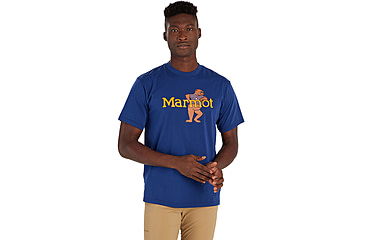 Image of Marmot Leaning Marty Short Sleeve Tee - Mens, Twilight Blue, Medium, M14130-23091-M