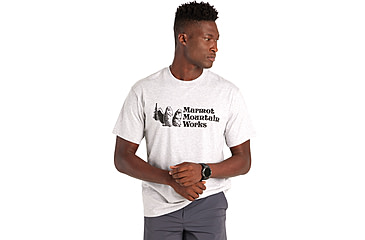 Image of Marmot MMW Short Sleeve T-Shirts - Mens, Light Grey Heather, Small, M15593-8626-S
