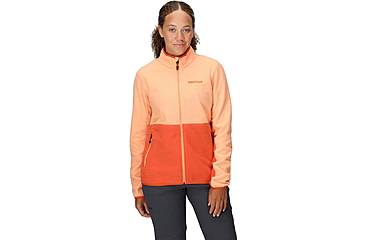 Image of Marmot Rocklin Full Zip Jacket - Womens, Fresh Apricot/Ginger Blossom, L, M12402-24406L