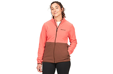 Image of Marmot Rocklin Full Zip Jacket - Womens, Grapefruit/Pinecone, Large, M12402-22519-L