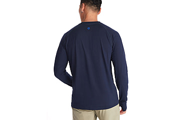 Image of Marmot Windridge Long Sleeve T-Shirt - Mens, Arctic Navy, Large, M14153-2975-L