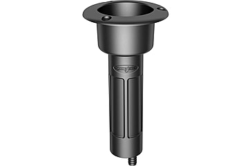 Image of Mate Series Plastic 0 Rod &amp; Cup Holder - Drain - Round Top - Black 72520