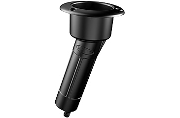 Image of Mate Series Plastic 15 Rod &amp; Cup Holder - Drain - Round Top - Black 72523