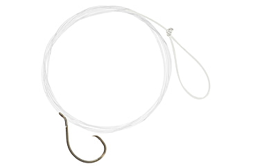 Image of Matzuo 18in Fluorocarbon Circle Snell Hook, Black Chrome, Size 2/0, 213011-2/0