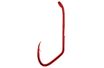 Image of Matzuo Baitholder Sickle Down Eye Hook, Red Chrome, Size 4, 25 Pack, 140062-4