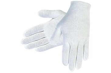 Image of MCR Safety Heavy Weight 100% Cotton Lisle Inspectors Gloves - Men's, Large, White, Straight Thumb, 8612C