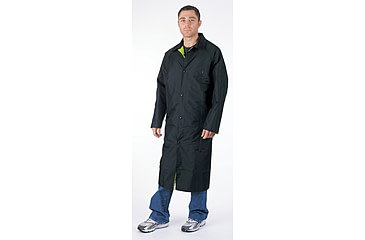 Image of MCR Safety Luminator Premium Waterproof Raincoat, .54mm Nylon/PVC - PVC/Nylon, Reversible Coat to Black, Lime/Black, XL, 7368CRXL