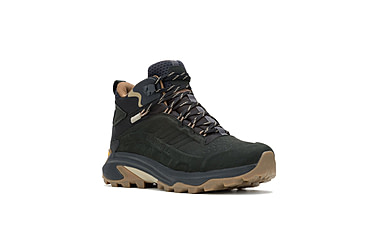 Image of Merrell Moab Speed 2 Leather Mid WP Hiking Shoes - Mens, Black, 9 US, J037777-9