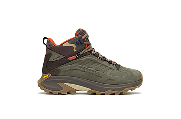 Image of Merrell Moab Speed 2 Leather Mid WP Hiking Shoes - Mens, Olive, 10.5 US, J037781-10.5
