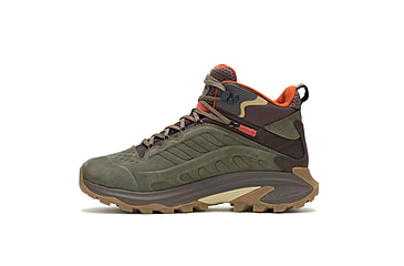 Image of Merrell Moab Speed 2 Leather Mid WP Hiking Shoes - Mens, Olive, 10.5 US, J037781-10.5