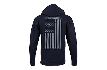 Image of Midwest Industries Flag Hoodie, Navy, Small, MI-HOODIE-FLAG-SMALL