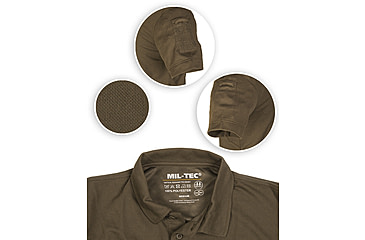 Image of MIL-TEC Sh/Sl Quick Dry Tactical Polo Shirt - Mens, Olive Drab, Extra Large, 10961001-905