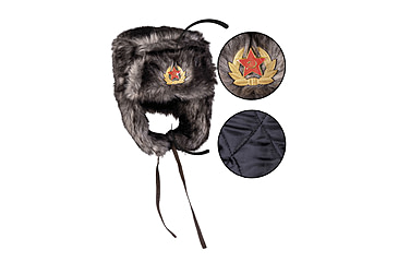 Image of MIL-TEC Shapka Winter Hat, Black, Small, 12104002-902