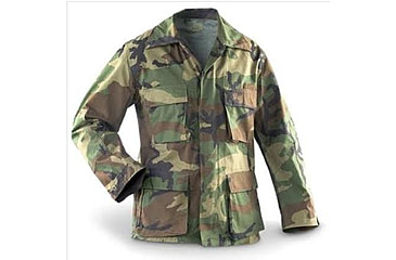 Image of Military Surplus GI BDU Jacket Ripstop Irregular-Mens, Small, Woodland Camo, MS100BIRRS
